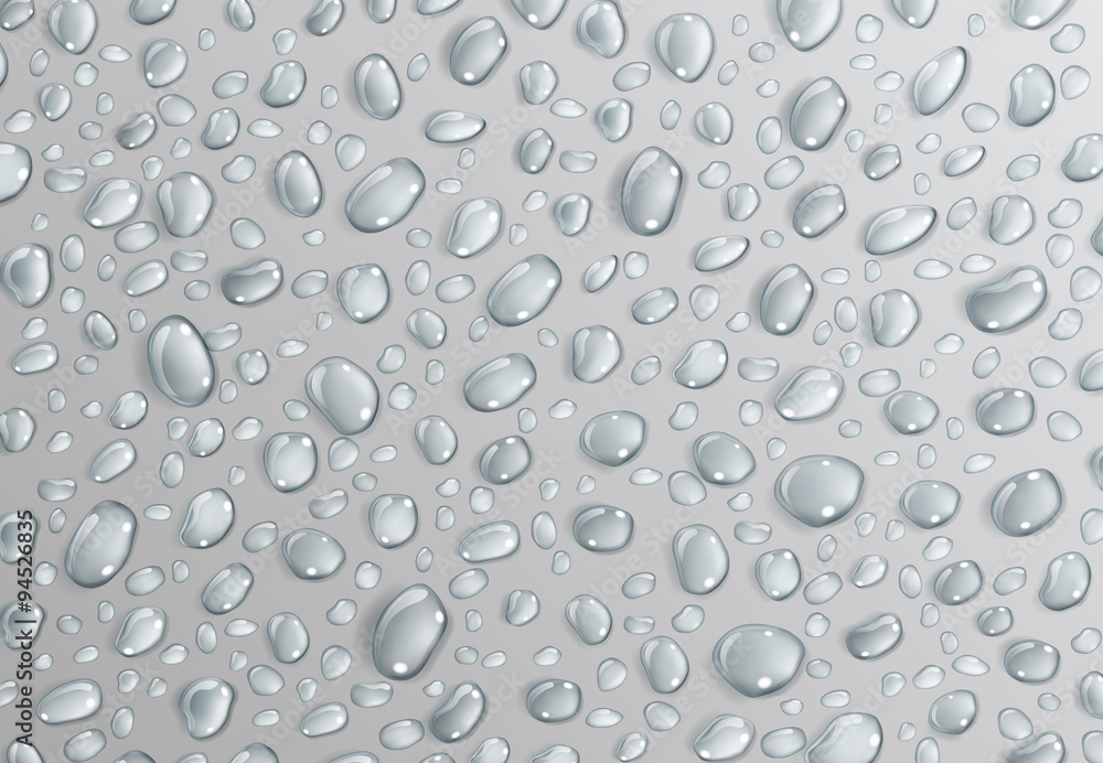Gray background of water drops Gray background of water drops