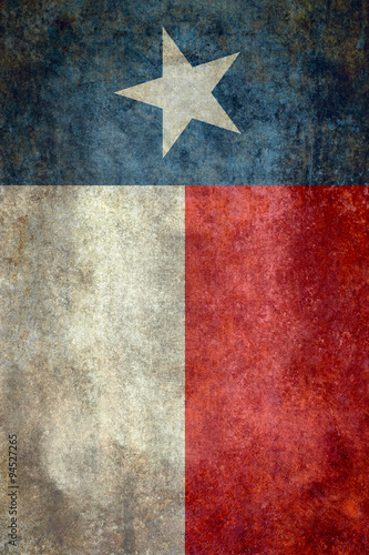 Texas state flag vintage retro style (vertical banner version with red on the right side as per state flag rules)