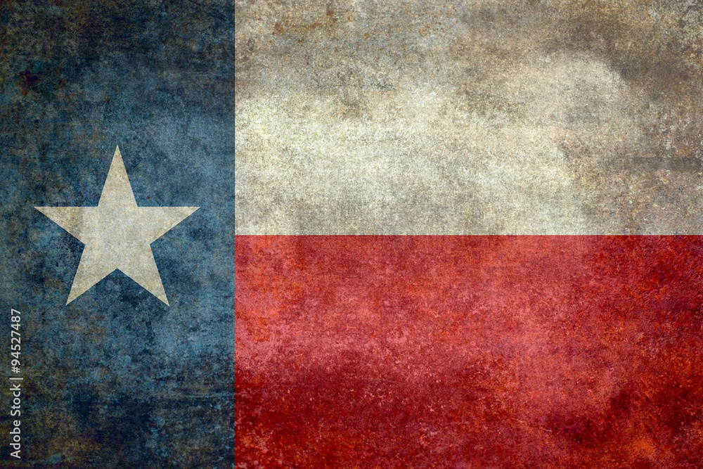 Obraz premium Texas state flag vintage retro style