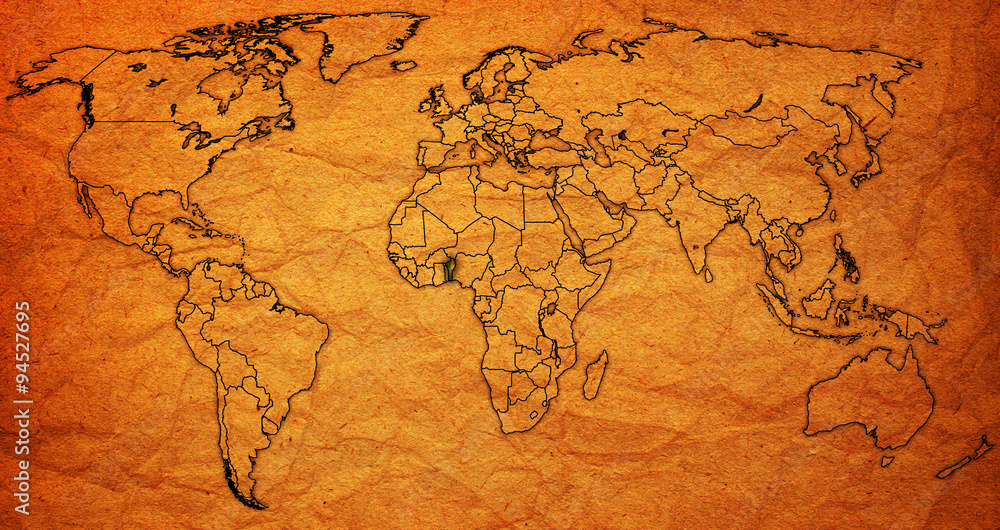 benin territory on actual world map