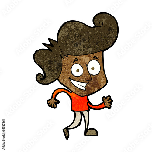 cartoon grinning man