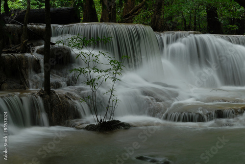 Fototapeta Naklejka Na Ścianę i Meble -  Deep forest waterfall