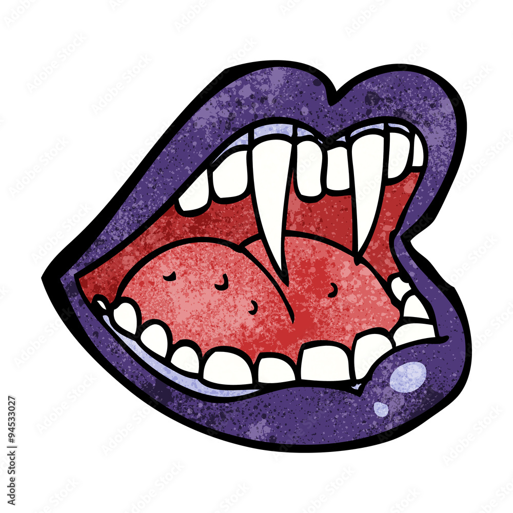 Obraz premium cartoon vampire mouth