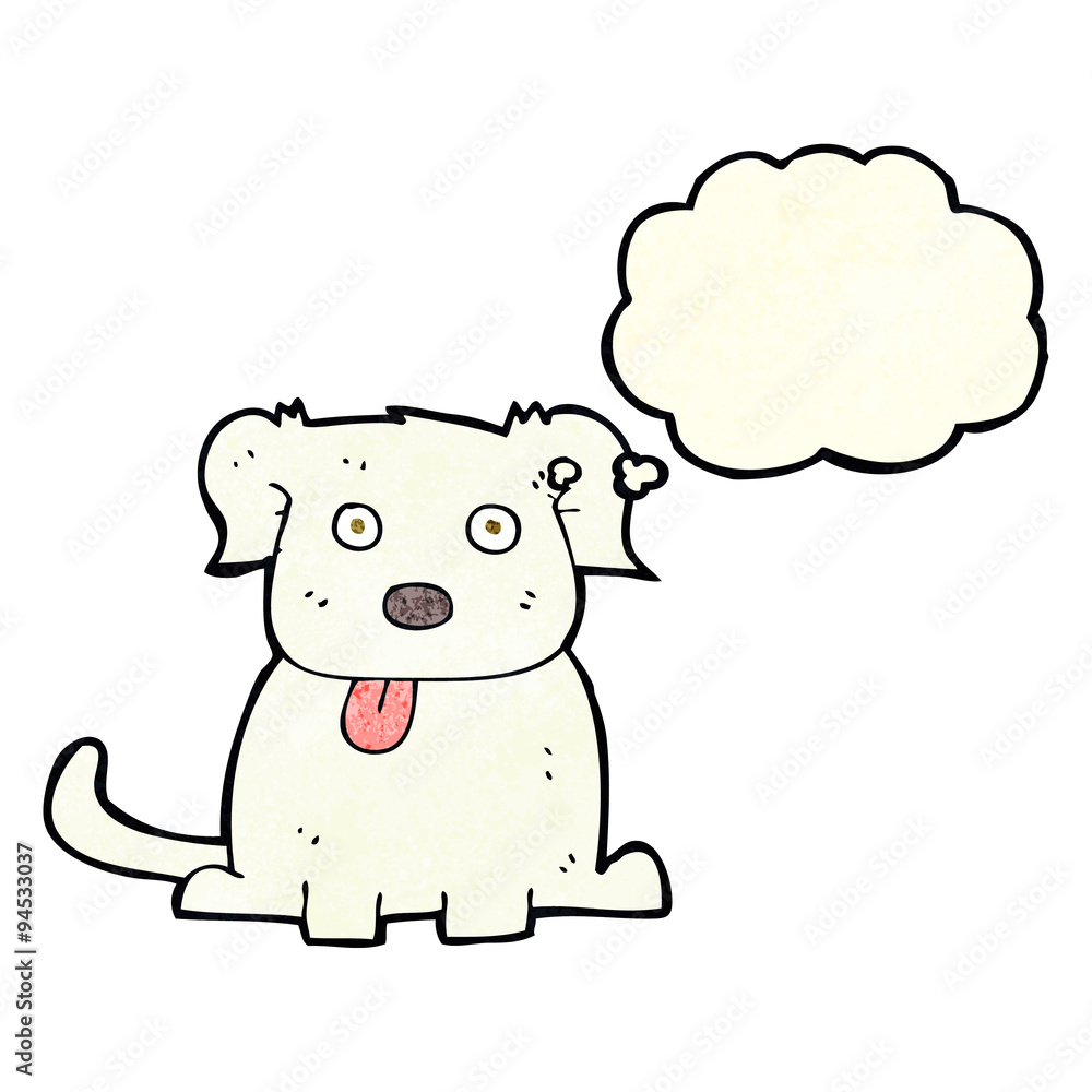 cartoon dog with thought bubble cartoon dog with thought bubble