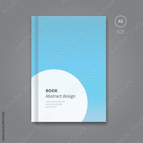 Book design with abstract dotted background