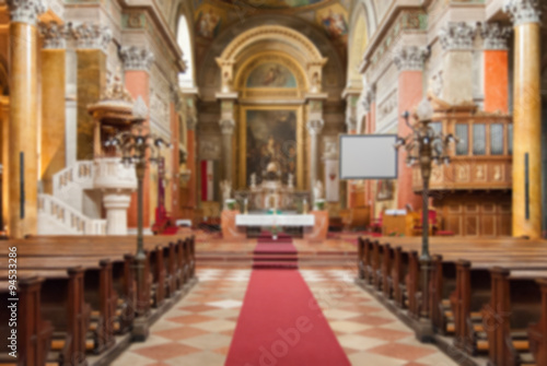 Church interior blur abstract background © jukovskyy