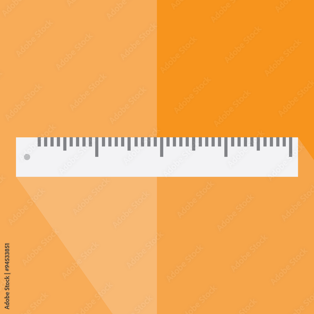 The ruler icon. Ruler symbol. Flat. Vector illustration.