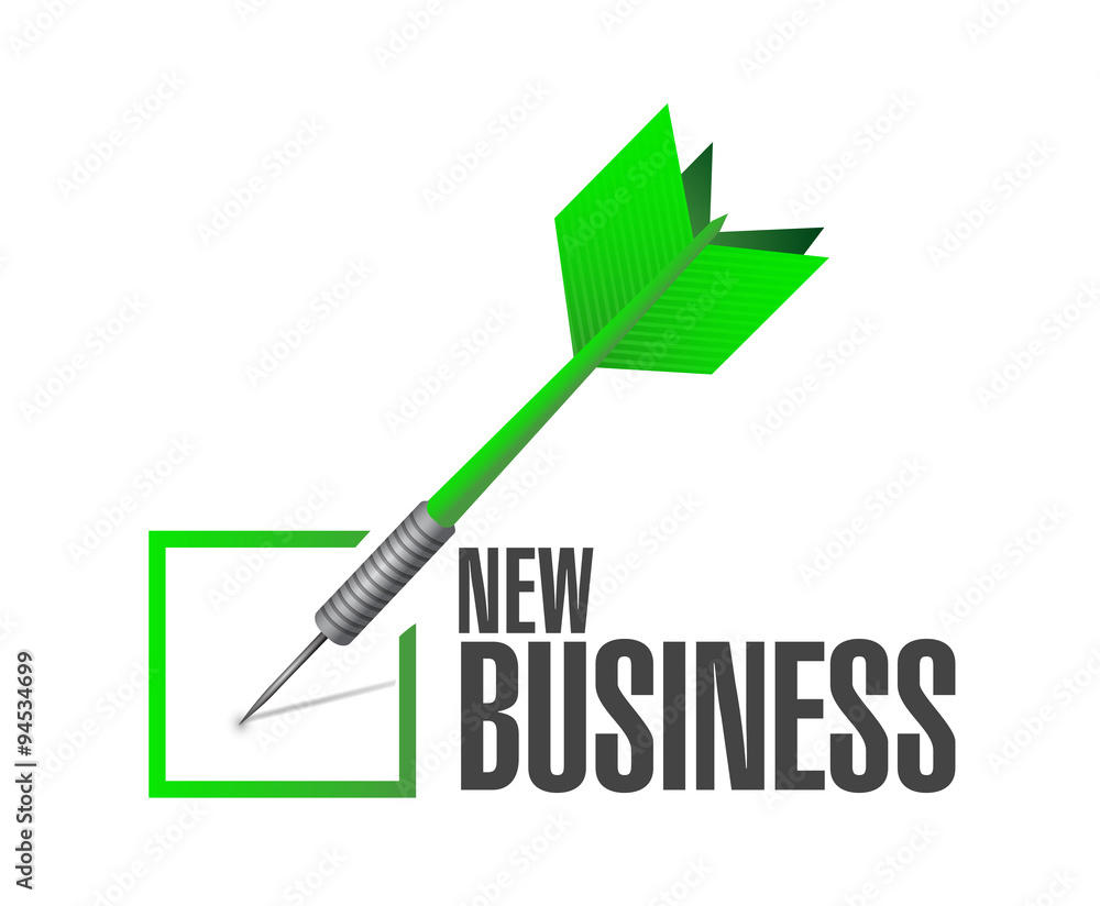new business check mark sign concept new business check mark sign concept