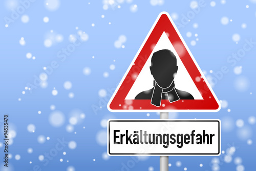 verkehrszeichen schneeflocken erkaeltungsgefahr I
