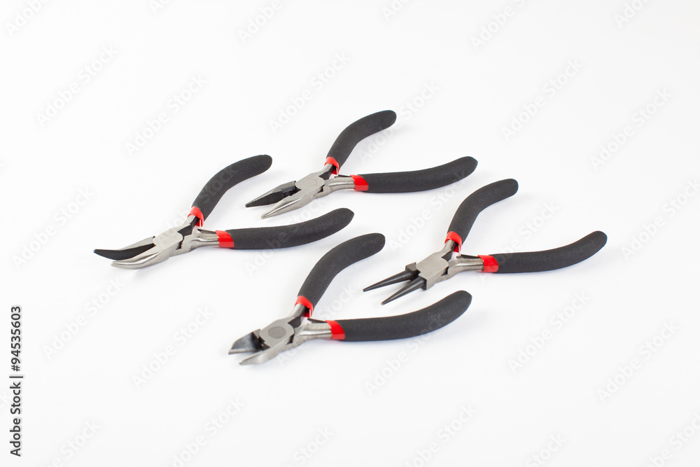 Pliers isolated on a white background, old pliers with rust and dirty stain, isolated mechanical tool, new pliers tool on white background Pliers isolated on a white background, old pliers with rust and dirty stain, isolated mechanical tool, new pliers tool on white background