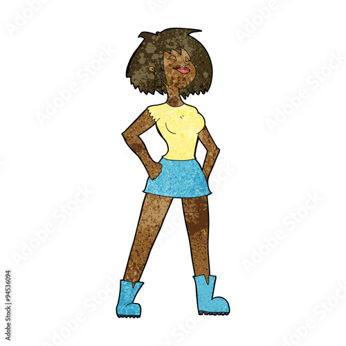 cartoon capable woman
