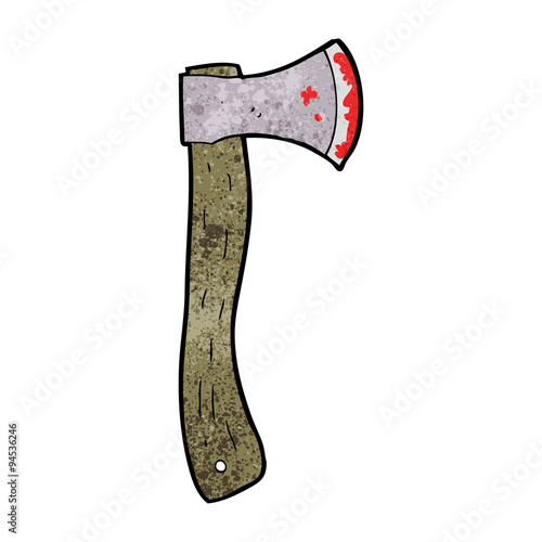 cartoon bloody axe