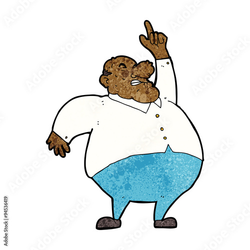 cartoon big fat boss