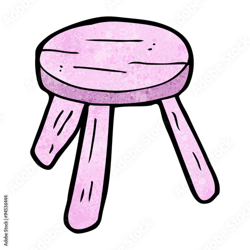 cartoon pink stool