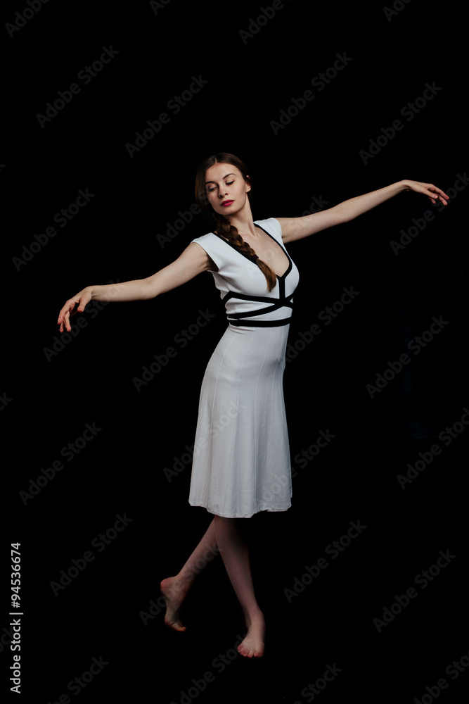 beautiful young women dancing in studio beautiful young women dancing in studio