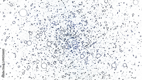 Sketchy Dots and Bubbles Background - Blue