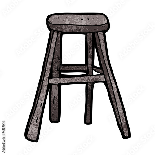 cartoon wooden stool