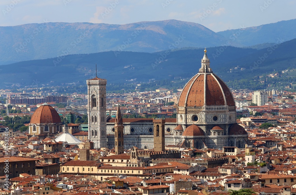 Panorama of the city of FLORENCE in Italy