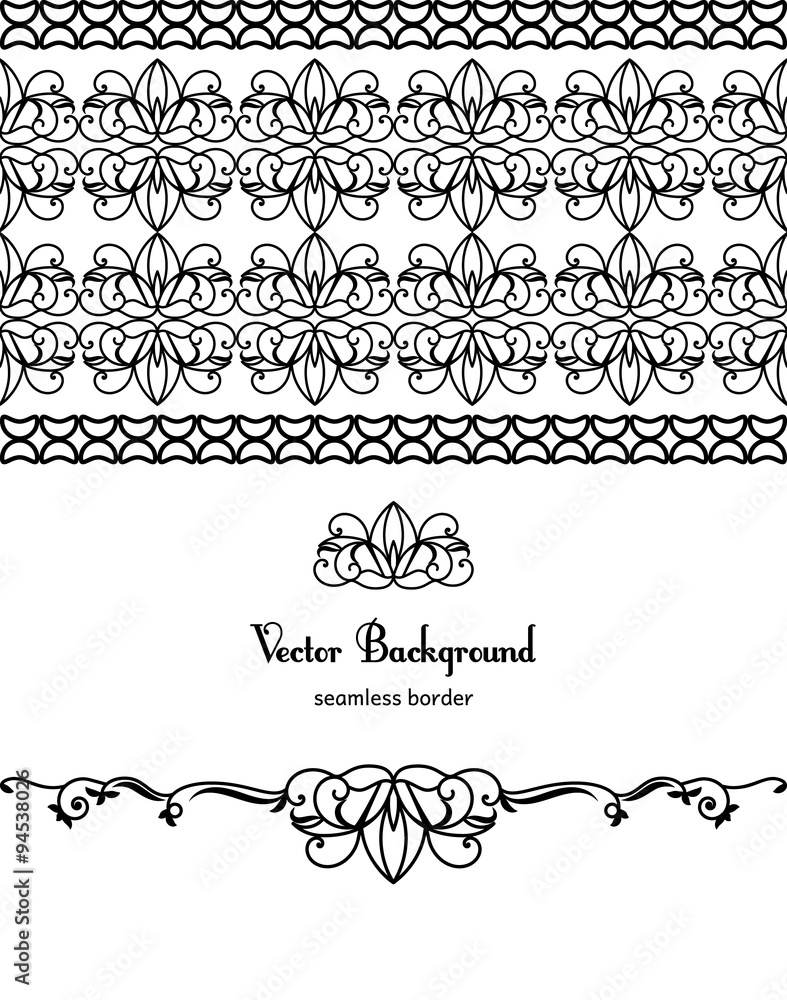 Obraz premium Pattern victorian style background vintage vector
