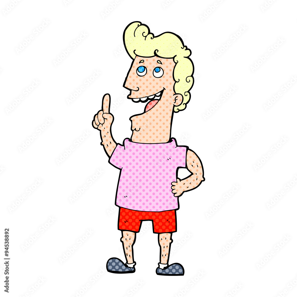 cartoon man with idea