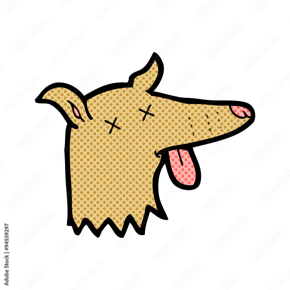 Obraz premium cartoon dead dog face
