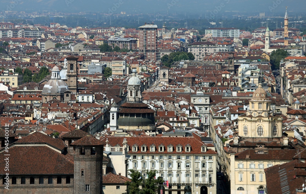 Obraz premium view of a European metropolis with many roofs