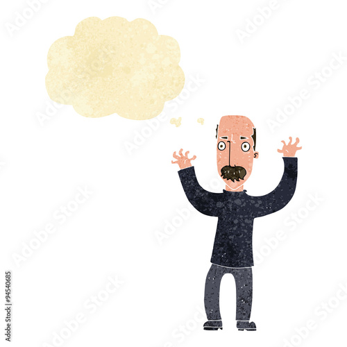 cartoon angry dad with thought bubble