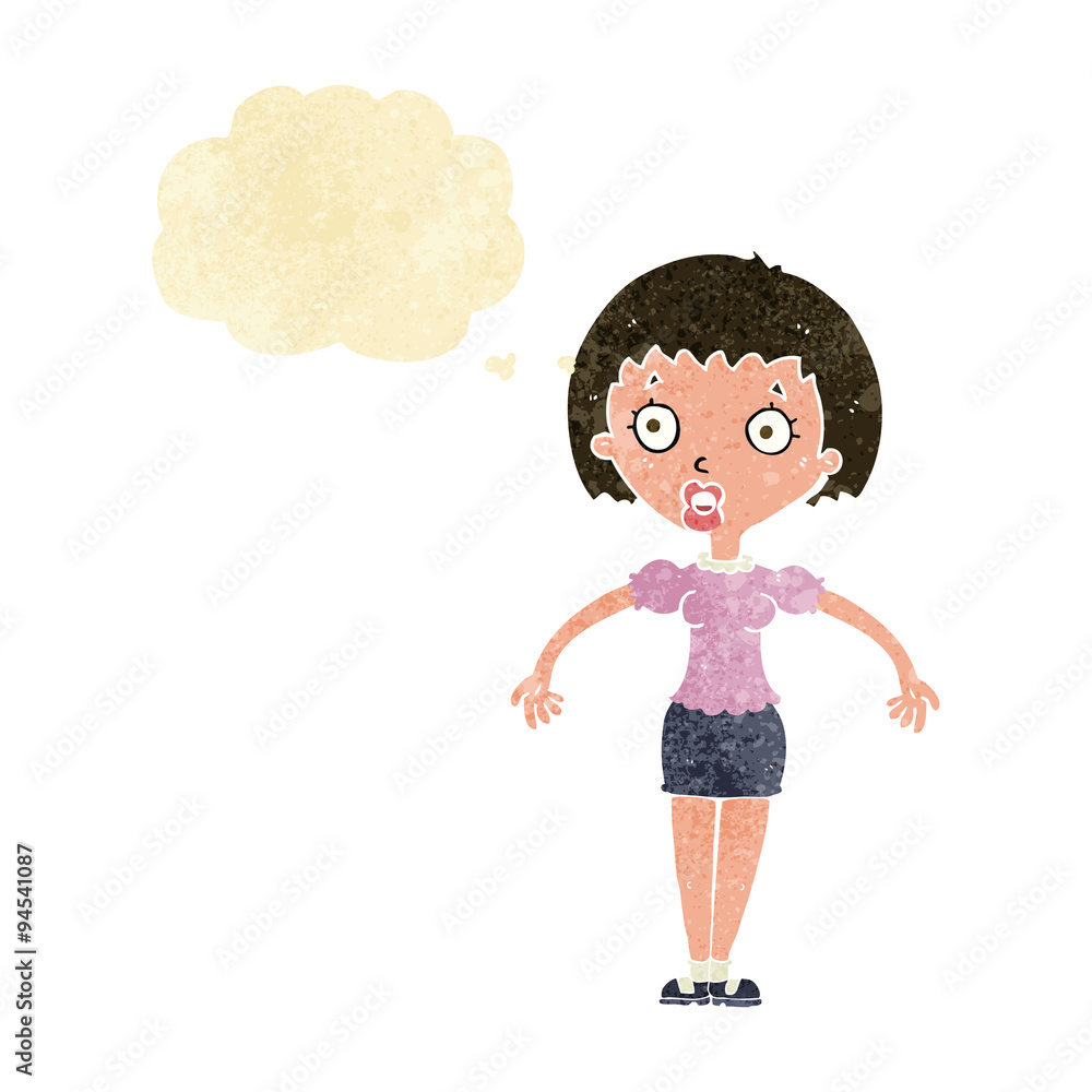 cartoon confused woman shrugging shoulders with thought bubble cartoon confused woman shrugging shoulders with thought bubble