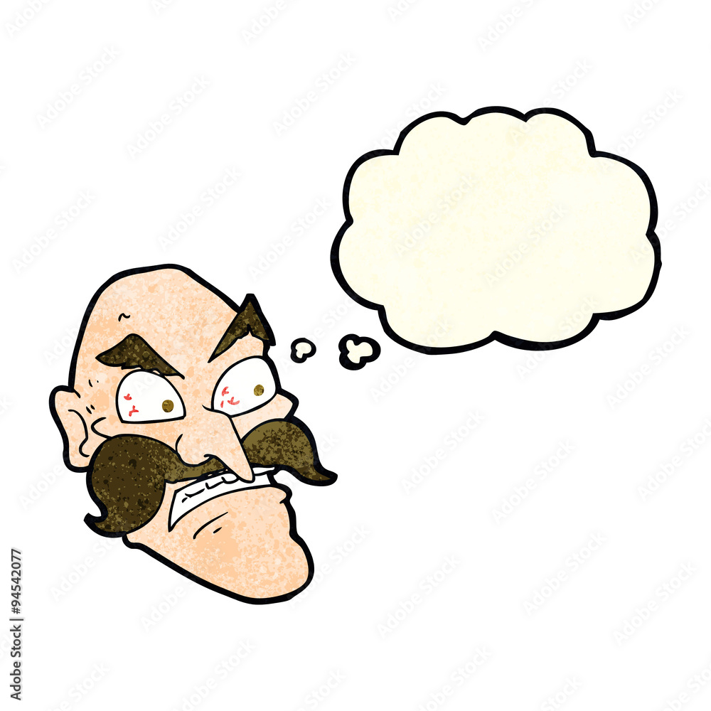 cartoon angry old man with thought bubble cartoon angry old man with thought bubble