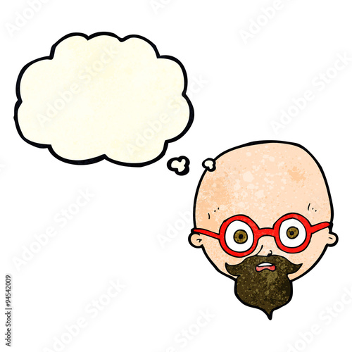 Wallpaper Mural cartoon shocked man with beard with thought bubble Torontodigital.ca