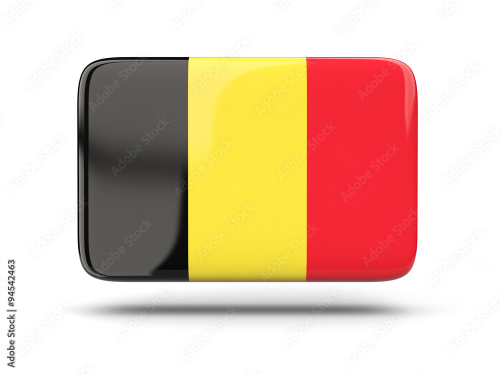 Fototapeta premium Square icon with flag of belgium