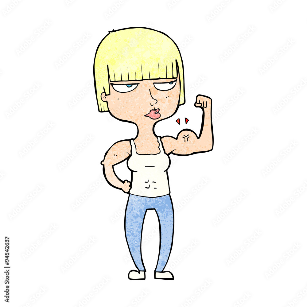 cartoon gym woman
