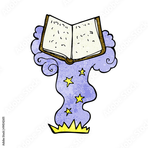 cartoon magic spell book