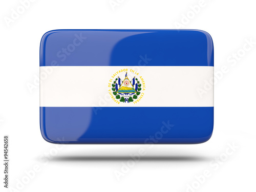 Square icon with flag of el salvador