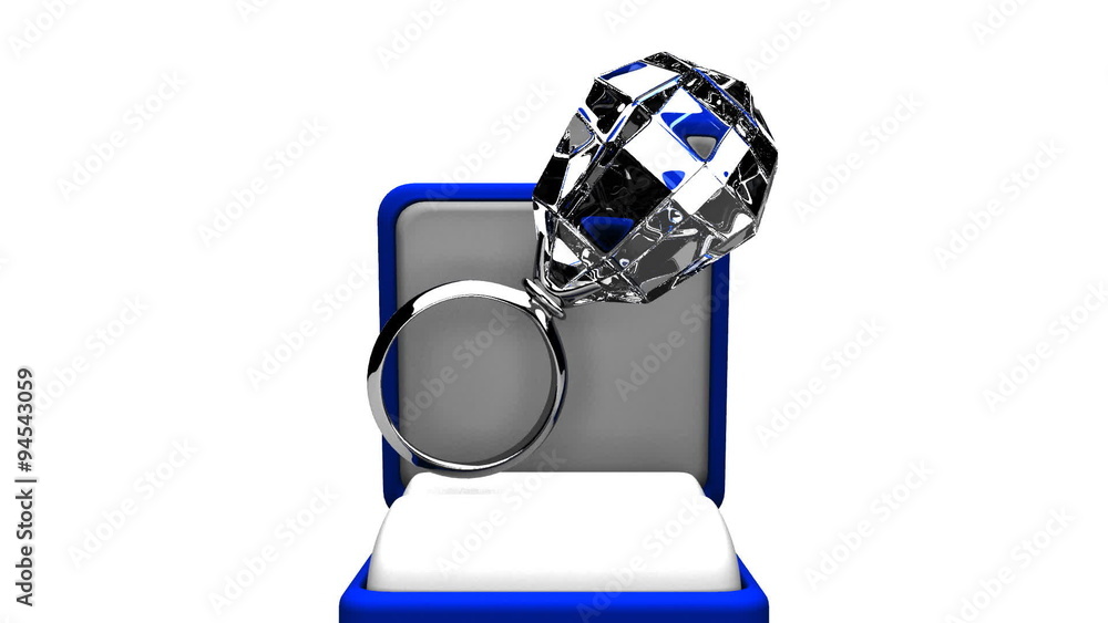 Big Diamond Ring On White Background Big Diamond Ring On White Background