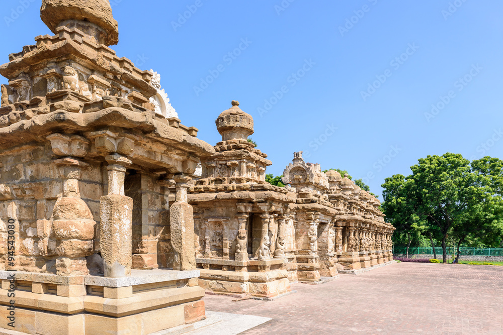 Frontal view Hindu temple Kanchipuram