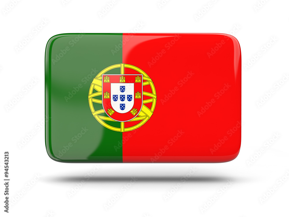 Square icon with flag of portugal Square icon with flag of portugal