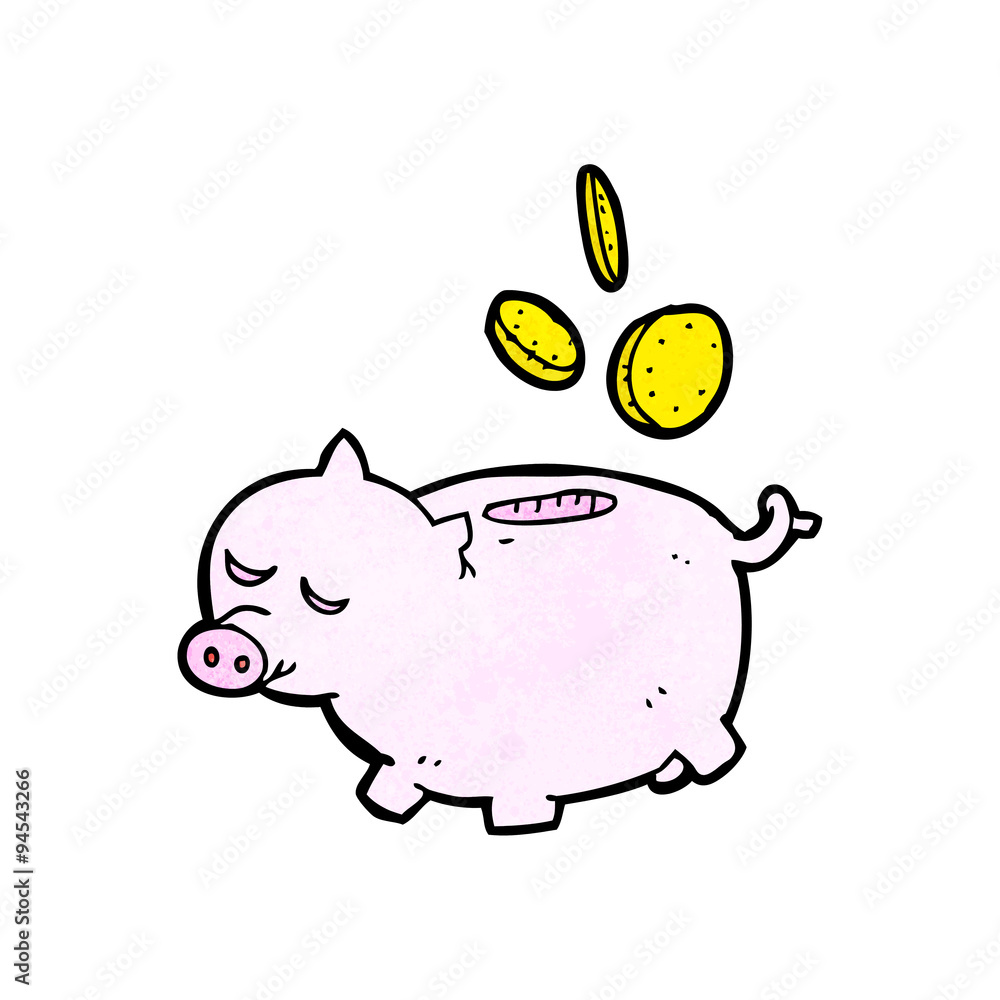 Fototapeta premium cartoon piggy bank