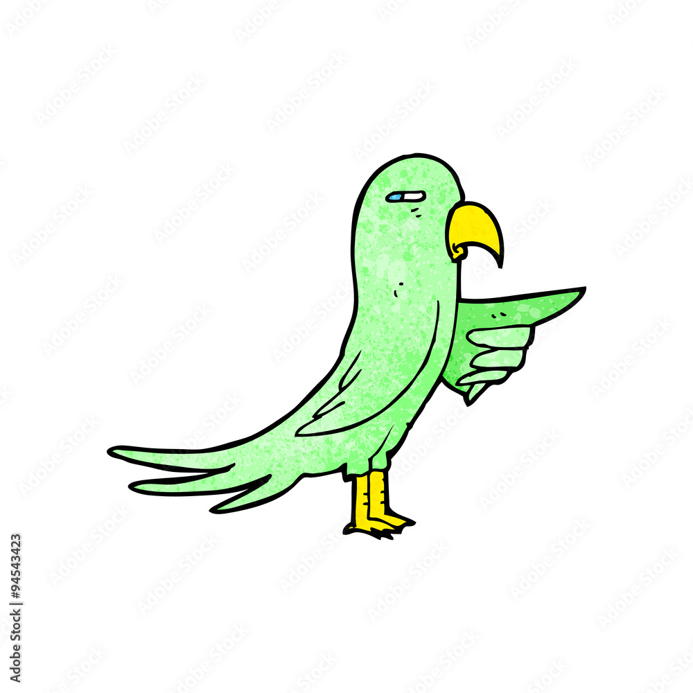 Fototapeta premium cartoon parrot