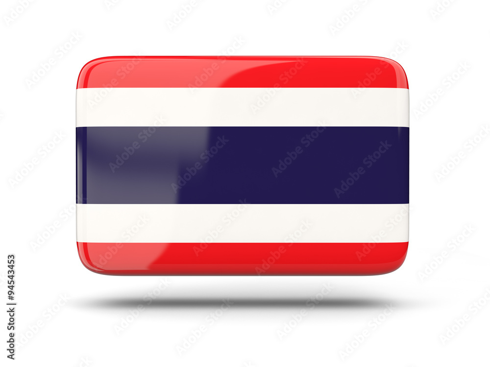 Square icon with flag of thailand Square icon with flag of thailand