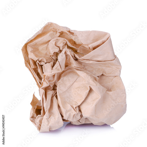 Brown Paper Bag Isolated on a White Background
