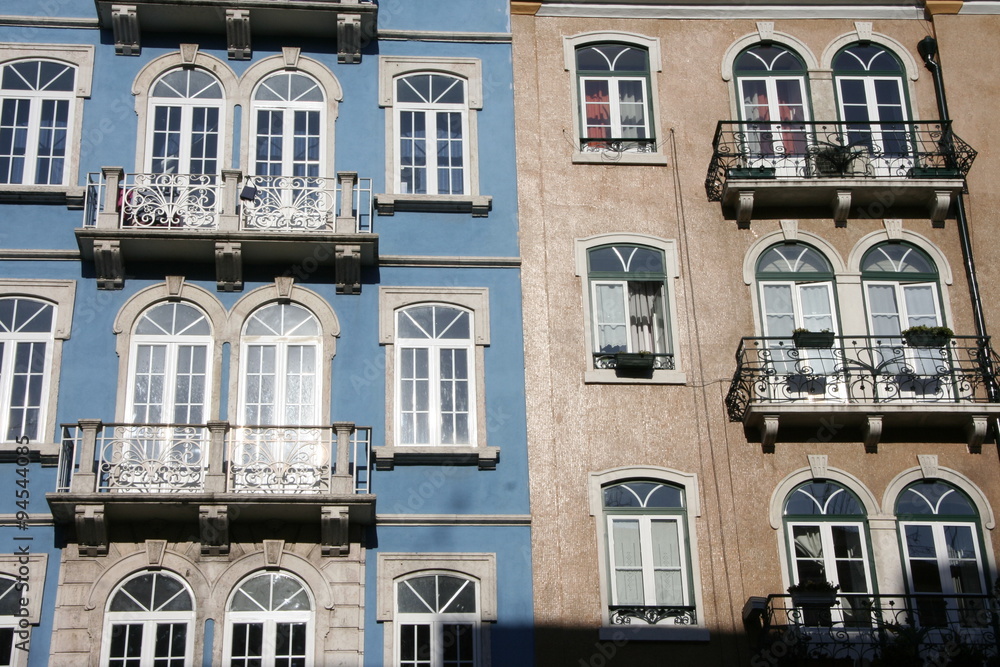 Lisbon colorful buildings Lisbon colorful buildings