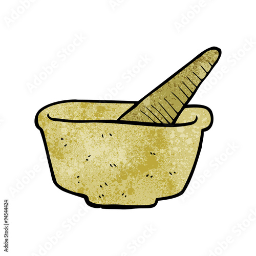 cartoon pestle and mortar