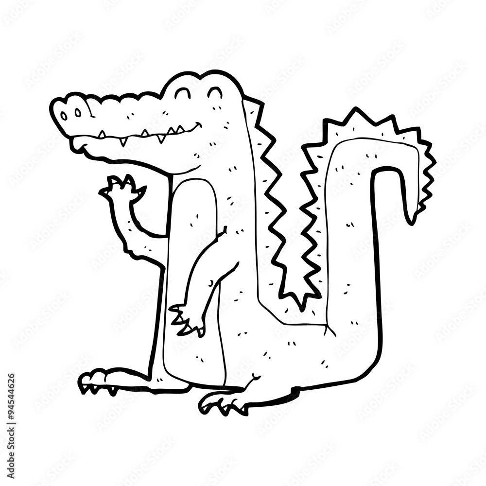 line drawing cartoon crocodile Stock Vector | Adobe Stock line drawing cartoon crocodile Stock Vector | Adobe Stock