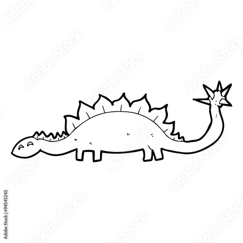 line drawing cartoon  dinosaur © lineartestpilot