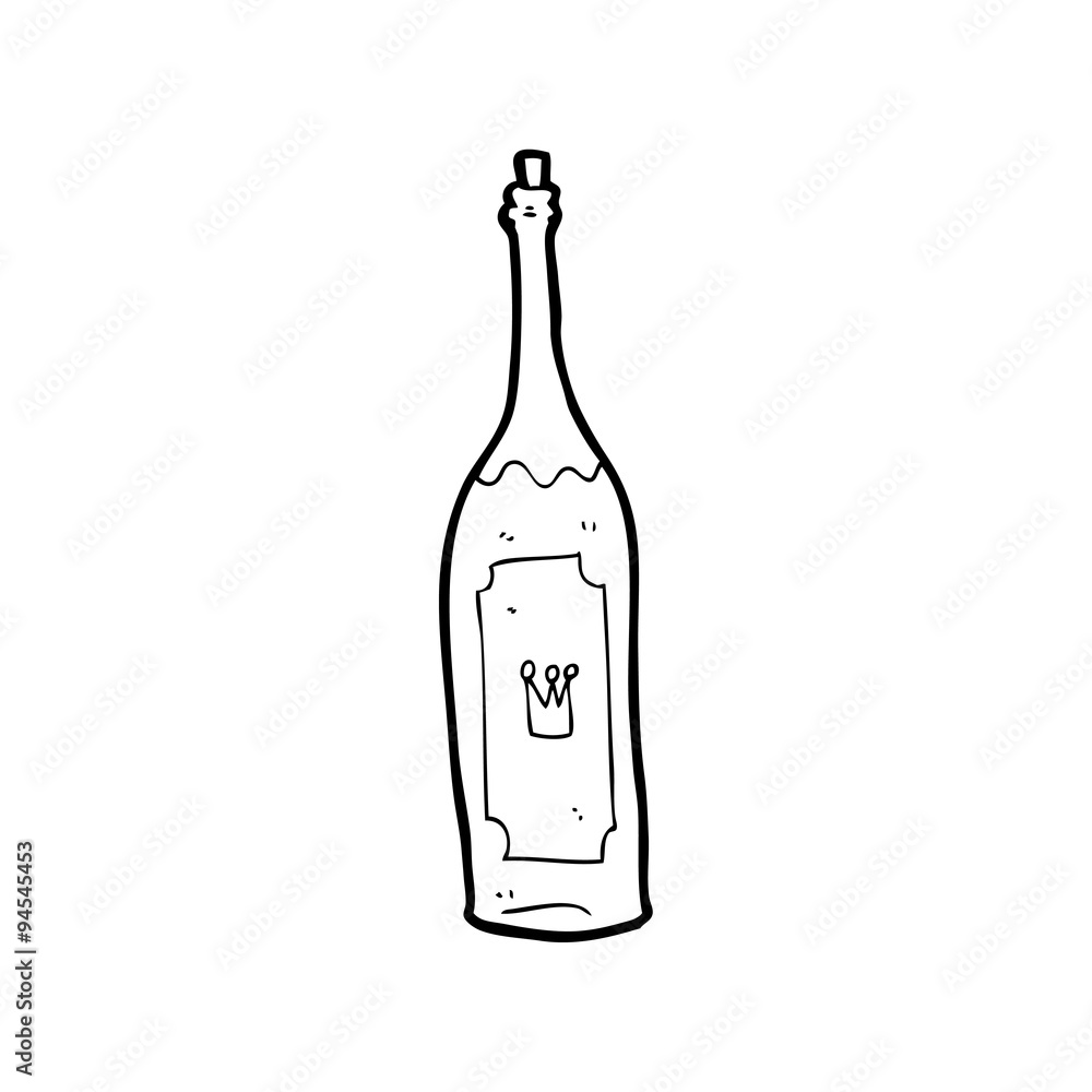 line drawing cartoon wine bottle line drawing cartoon wine bottle