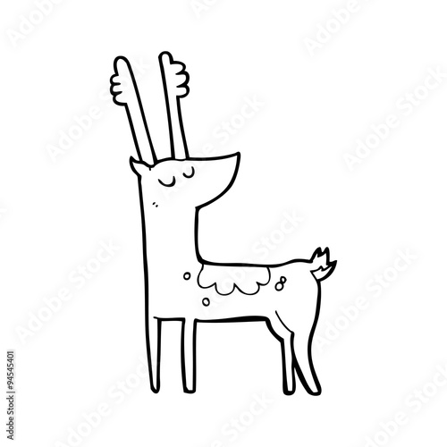 line drawing cartoon deer