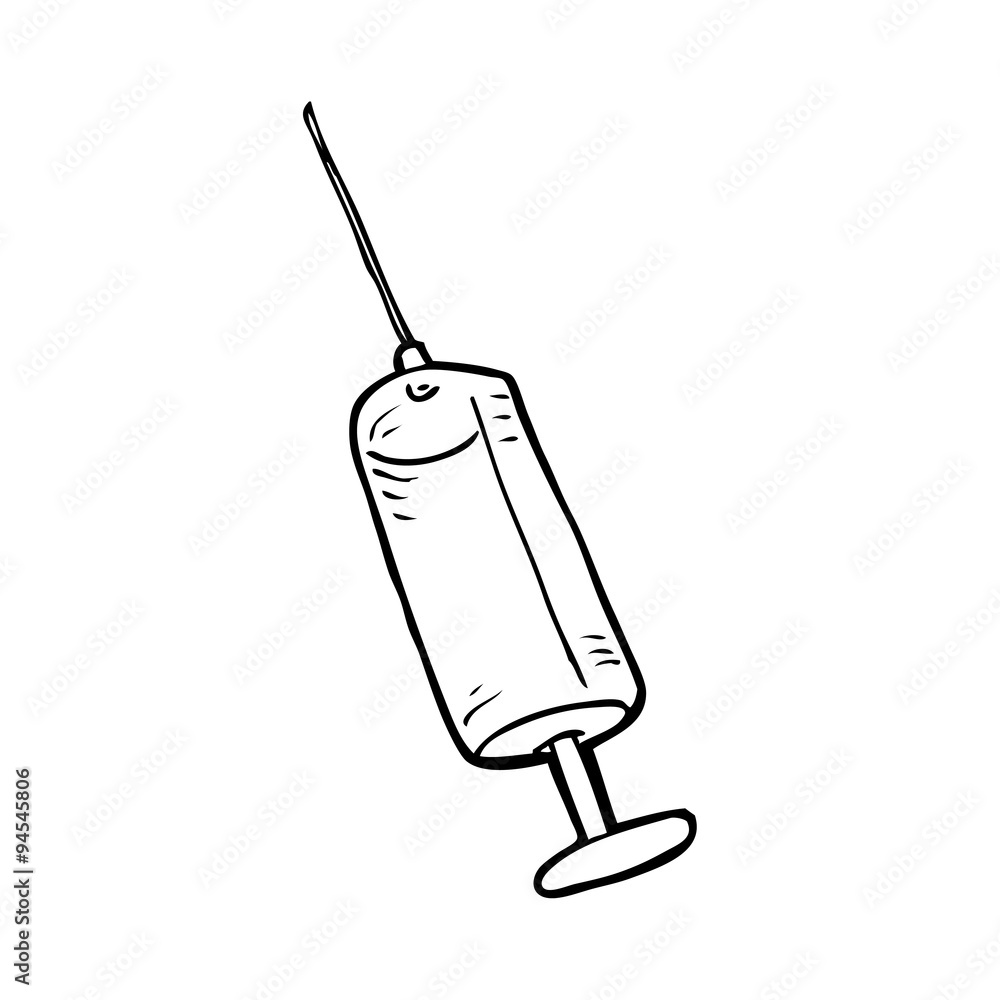 line drawing cartoon syringe line drawing cartoon syringe