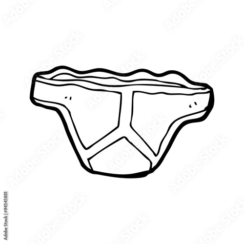 line drawing cartoon  underpants