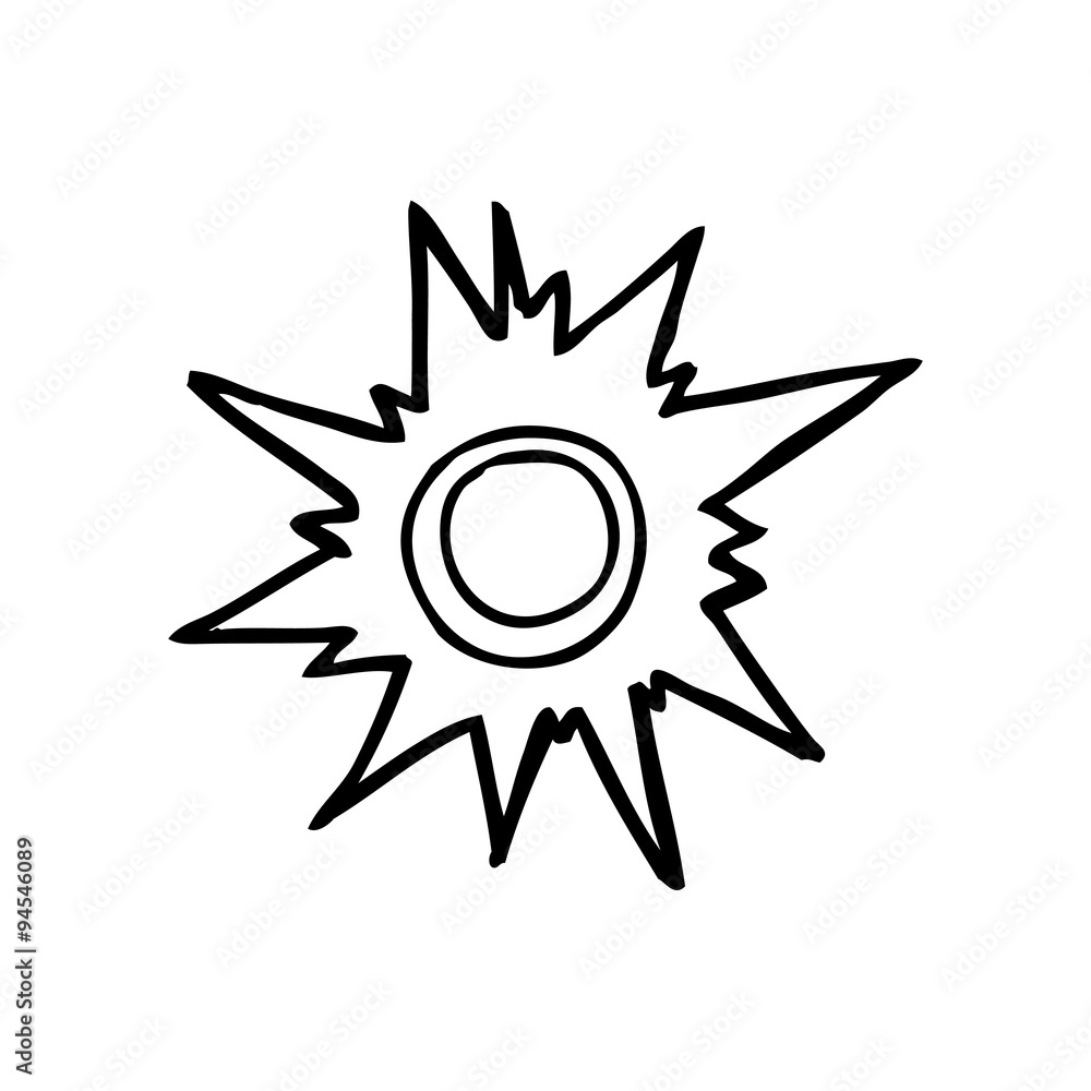 line drawing cartoon push button line drawing cartoon push button
